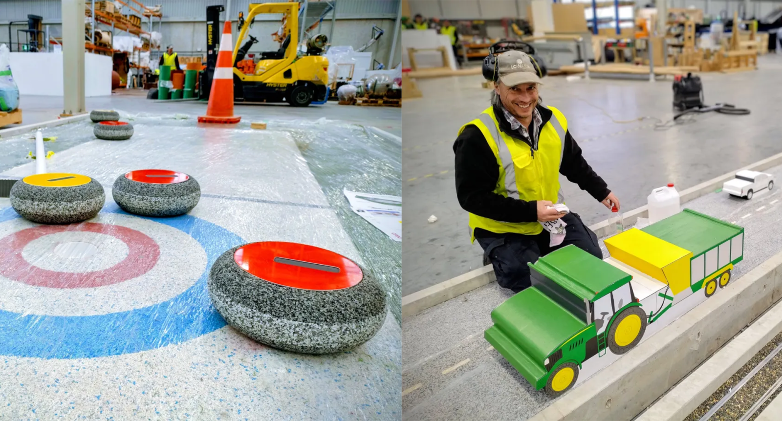 Minigolf holes under construction banner image