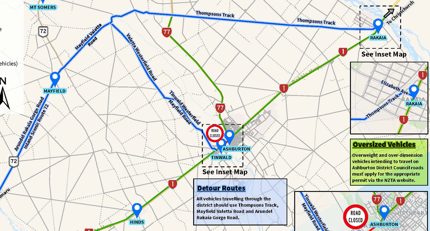 Ashburton River bridge closure this weekend Ashburton DC