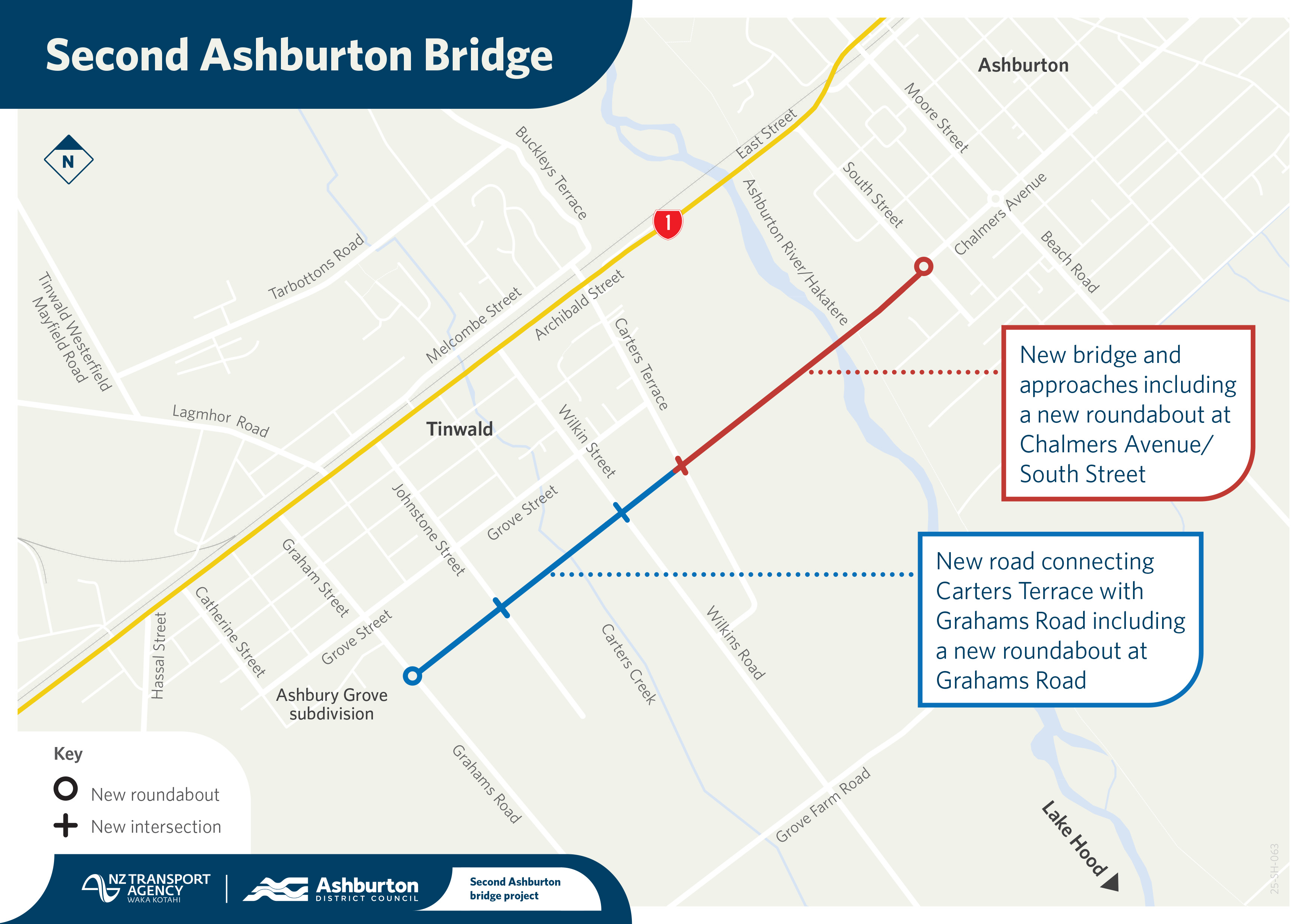 Map of Second Ashburton Bridge