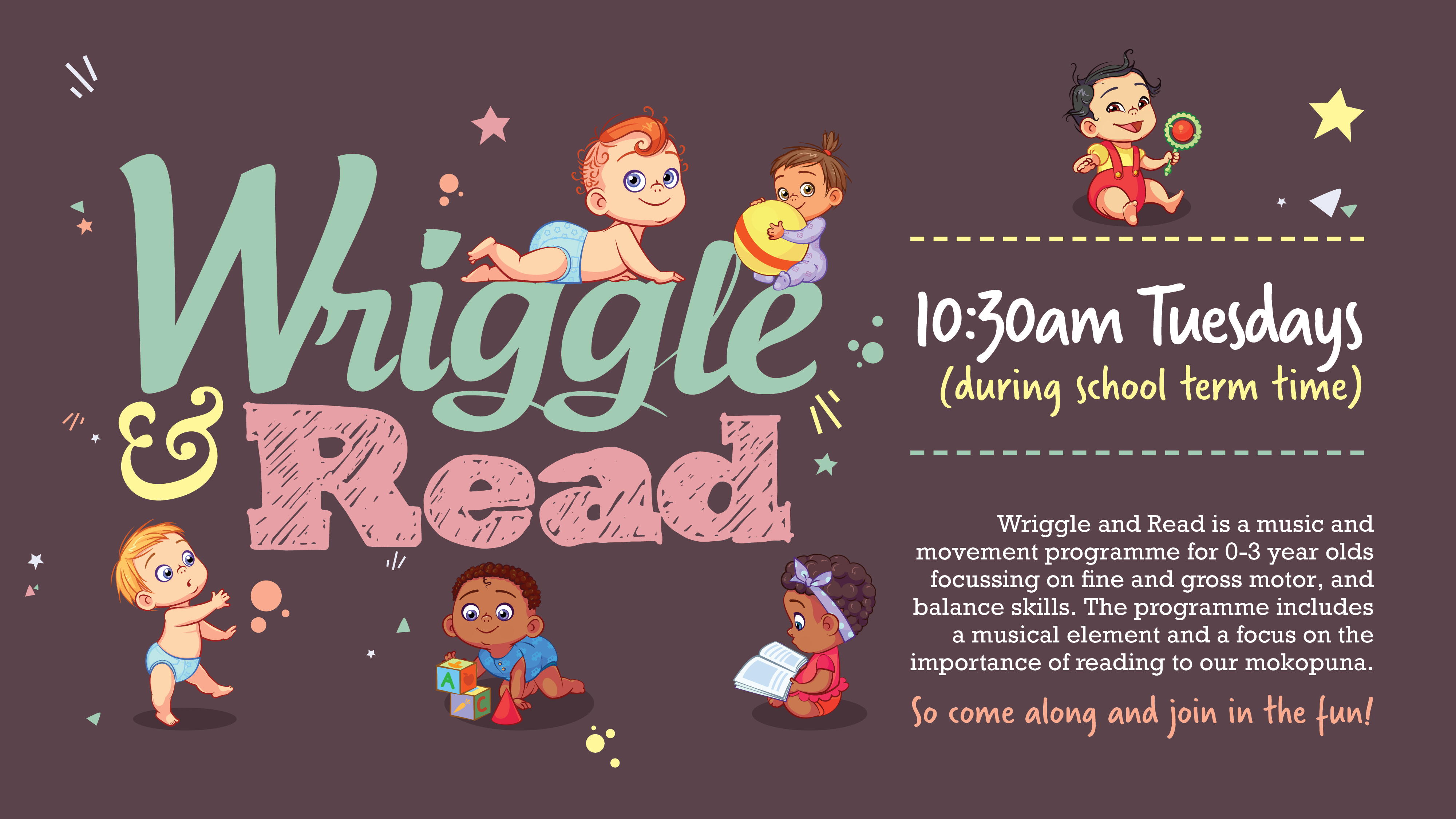 Wriggle and Read movement to music programme.