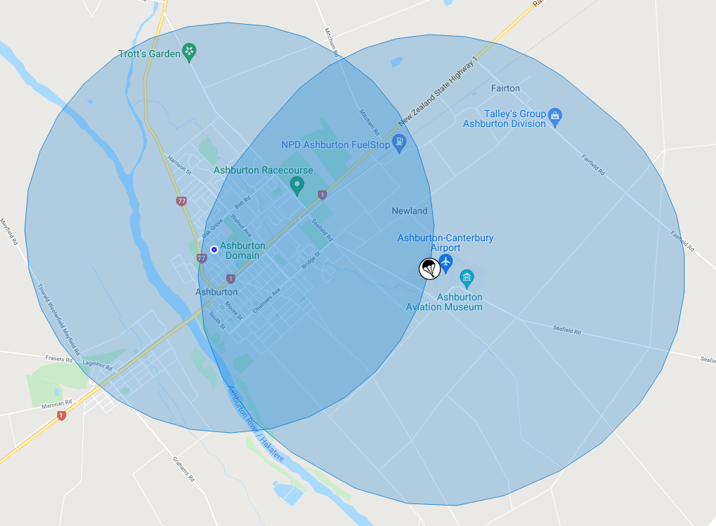 4km radius