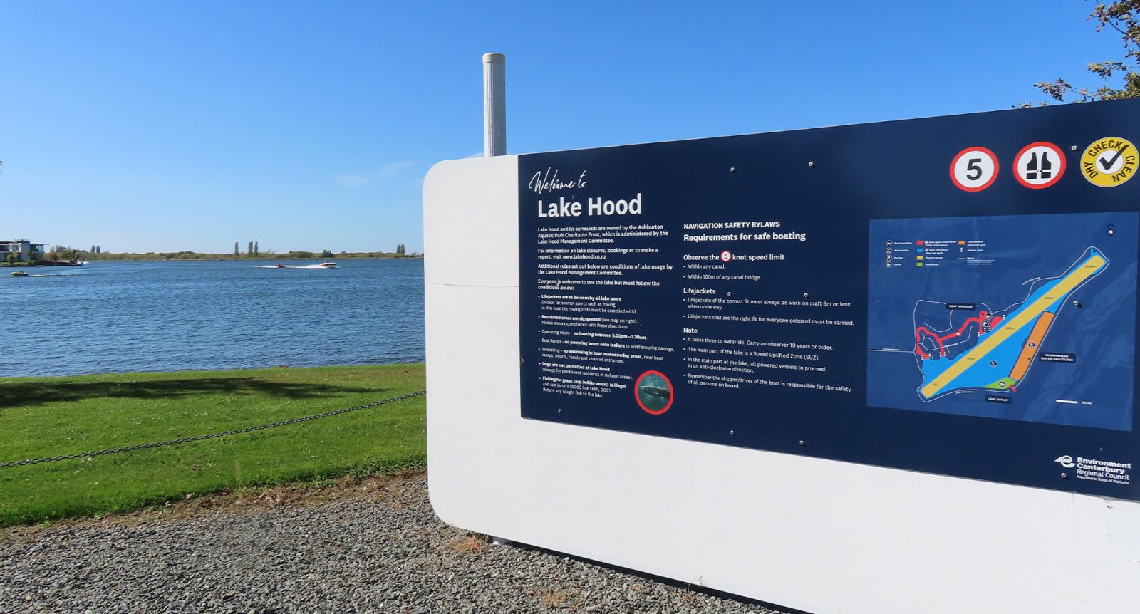 Sign at Lake Hood banner image