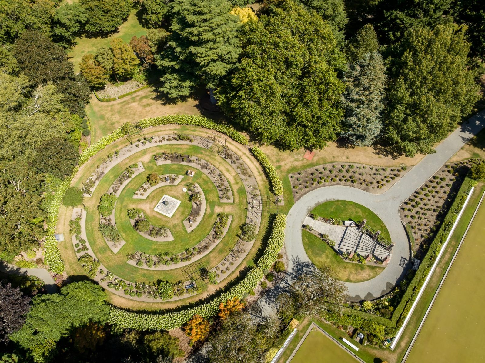 drone image from Ashburton Domain banner image