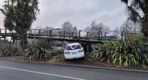 Historic footbridge closed until temporary support installed