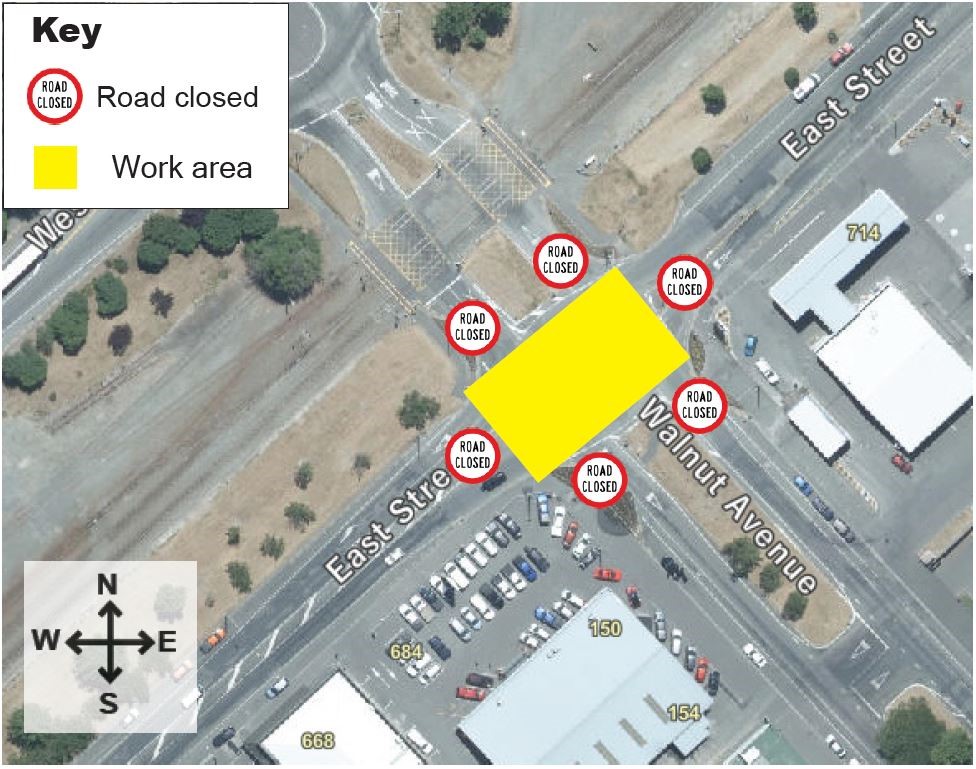 Map of road closure