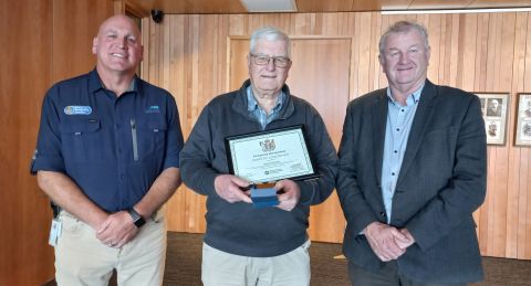 Volunteer civil defence radio operator's long service recognised
