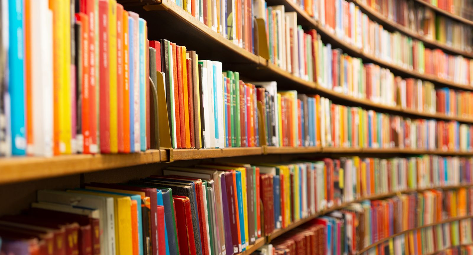 Stock image of library books banner image