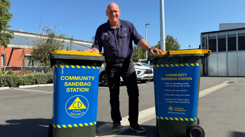 Sandbag stations set up for community ahead of flood events