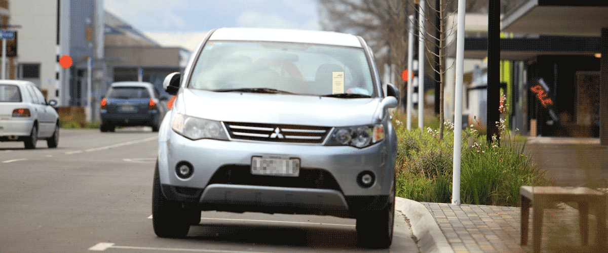 Car Parked in Ashburton township with parking permit displayed correctly on dashboard