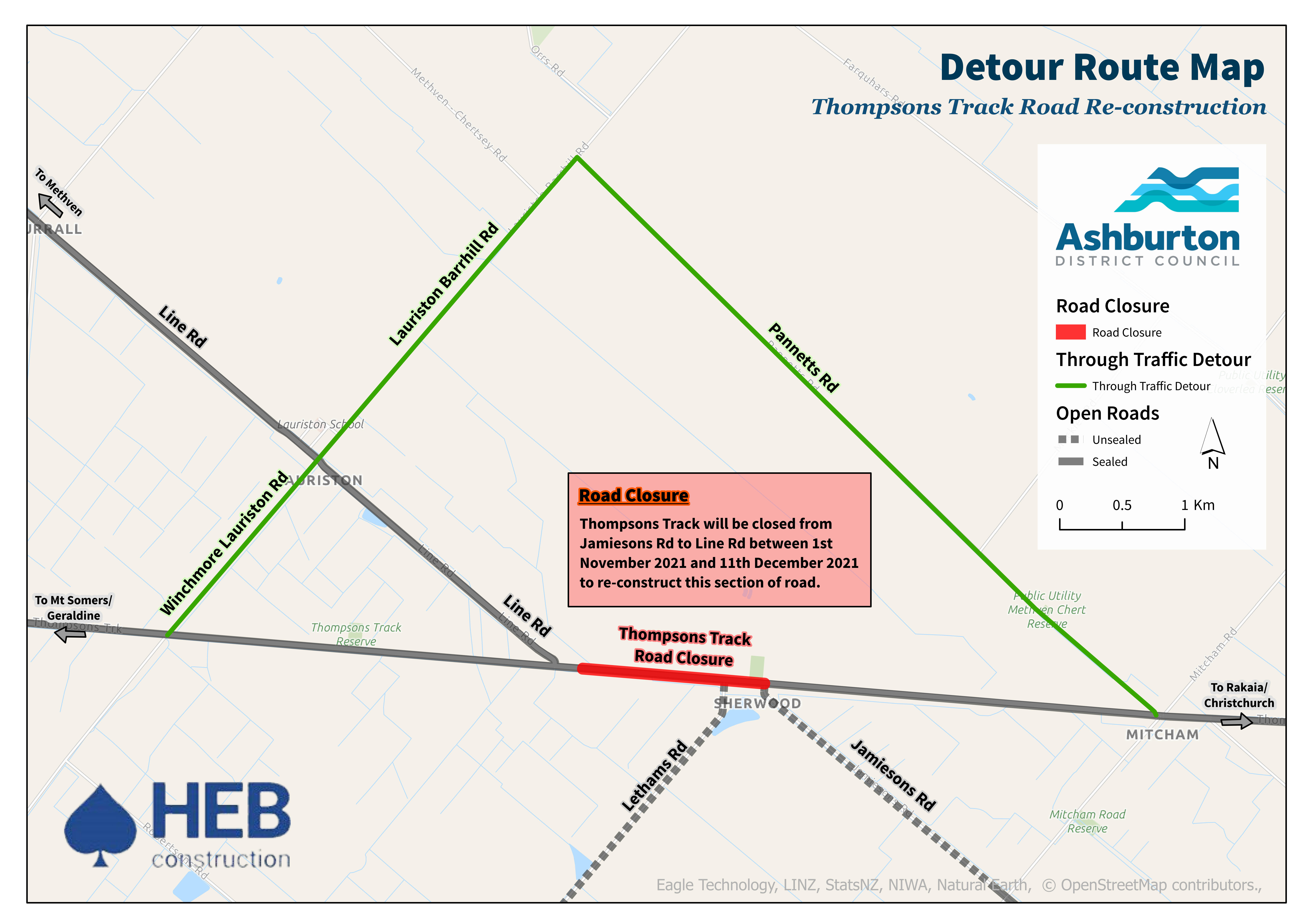 Map of detour